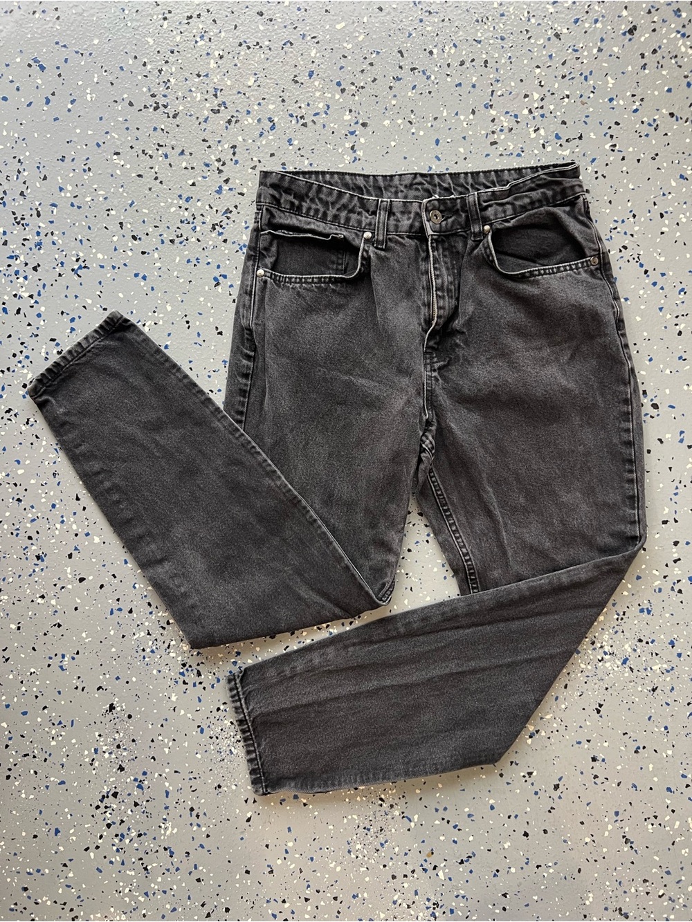 The Ragged Priest Cougar Mom Jeans Washed Black Charcoal Size 30